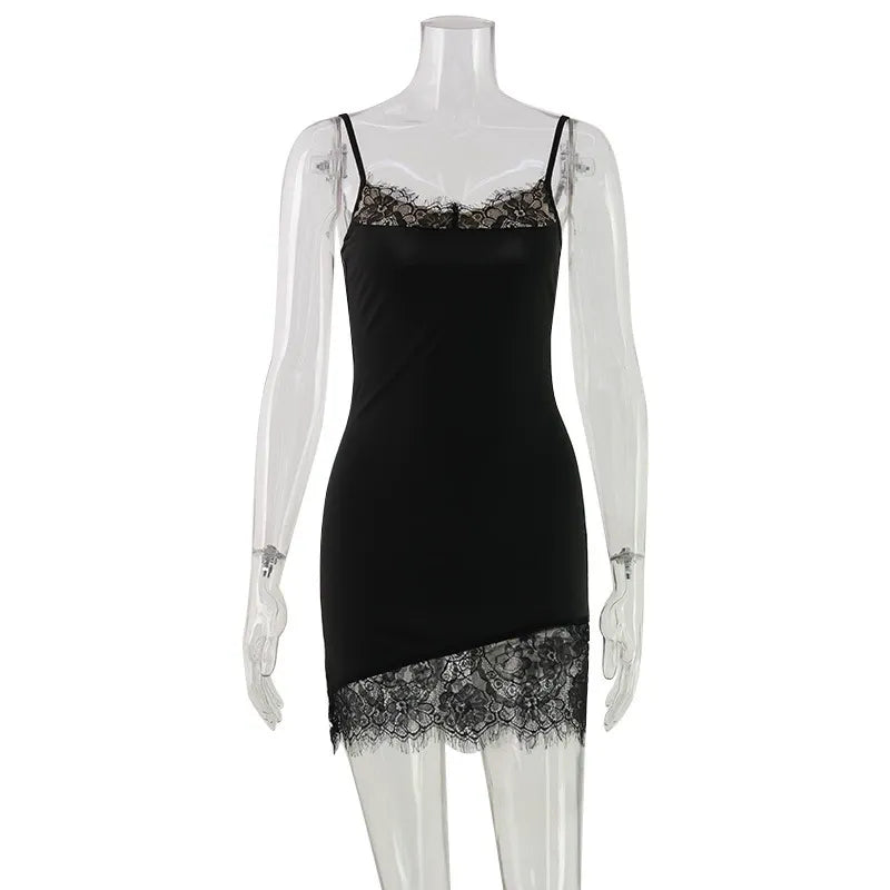 Talise Lace Trim Mini Dress