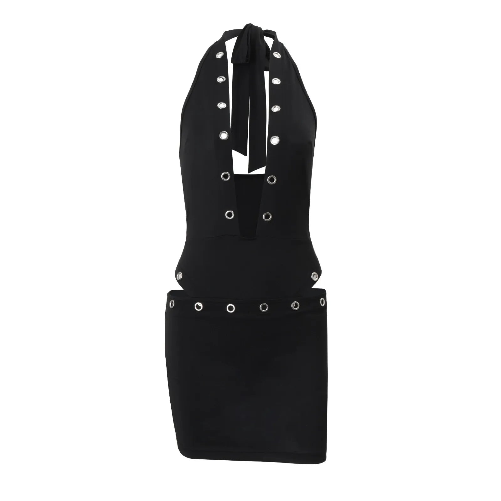 Galina Studded Halter Mini Skirt Set