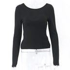 Open-Back Long Sleeve Top