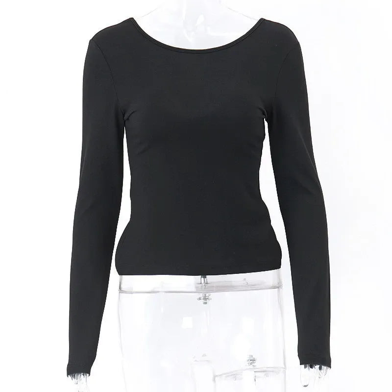 Open-Back Long Sleeve Top