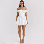 Vaelin Off Shoulder Bow Mini Dress