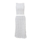 Lace Top & Midi Skirt Set