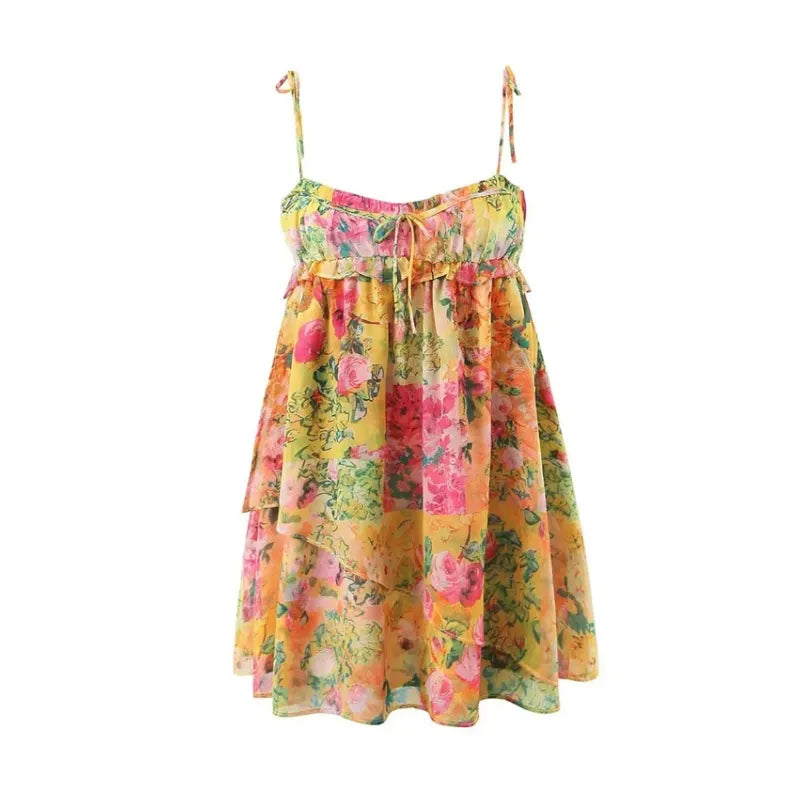 Ivetta Floral Babydoll Mini Dress