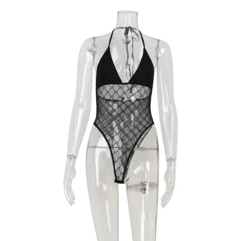 Elaris Lace Halter Bodysuit