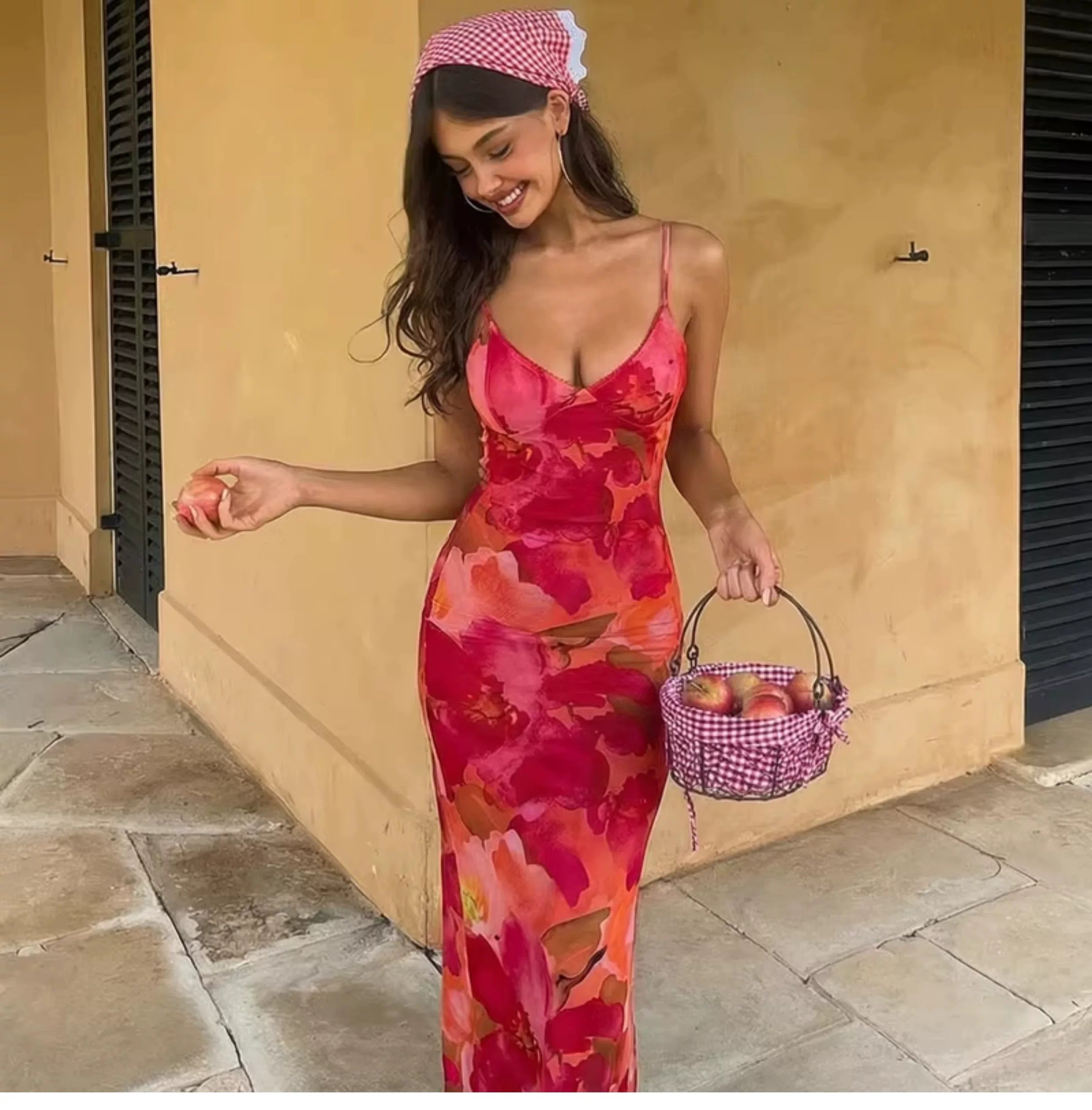 Elysia Floral Sheer Slip Maxi Dress