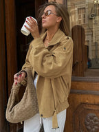 Tessa Utility Suede Jacket
