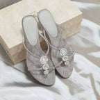 Layla Embroidered Rhinestone Toe-Loop Sandals