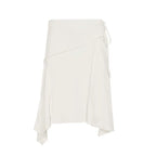 Asymmetric Tie-Waist Midi Skirt