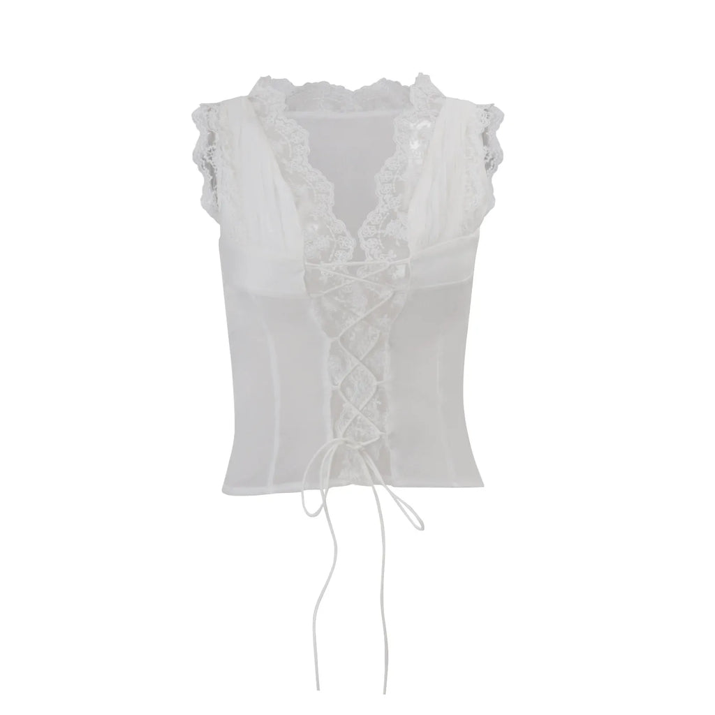 Yeva Lace Corset Top & Midi Skirt Set