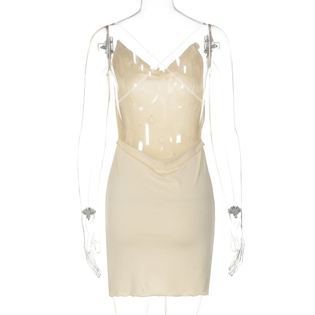 Mirea Crystal Detail Mini Dress