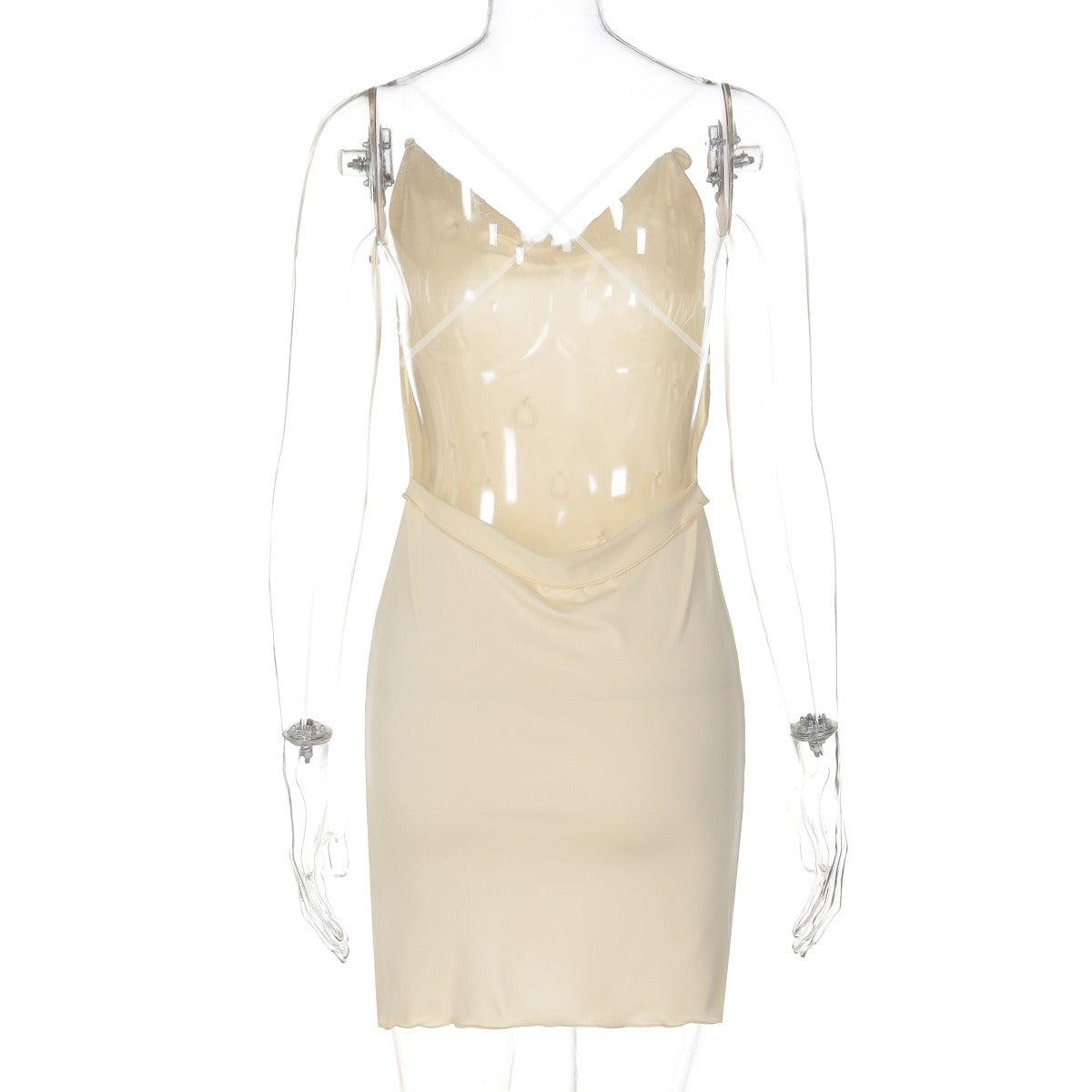Mirea Crystal Detail Mini Dress