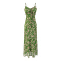 Olya Olive Floral Slip Maxi Dress