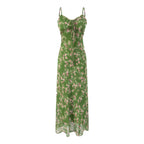 Olya Olive Floral Slip Maxi Dress