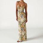 Elka Sage Abstract Print Cami Maxi Dress