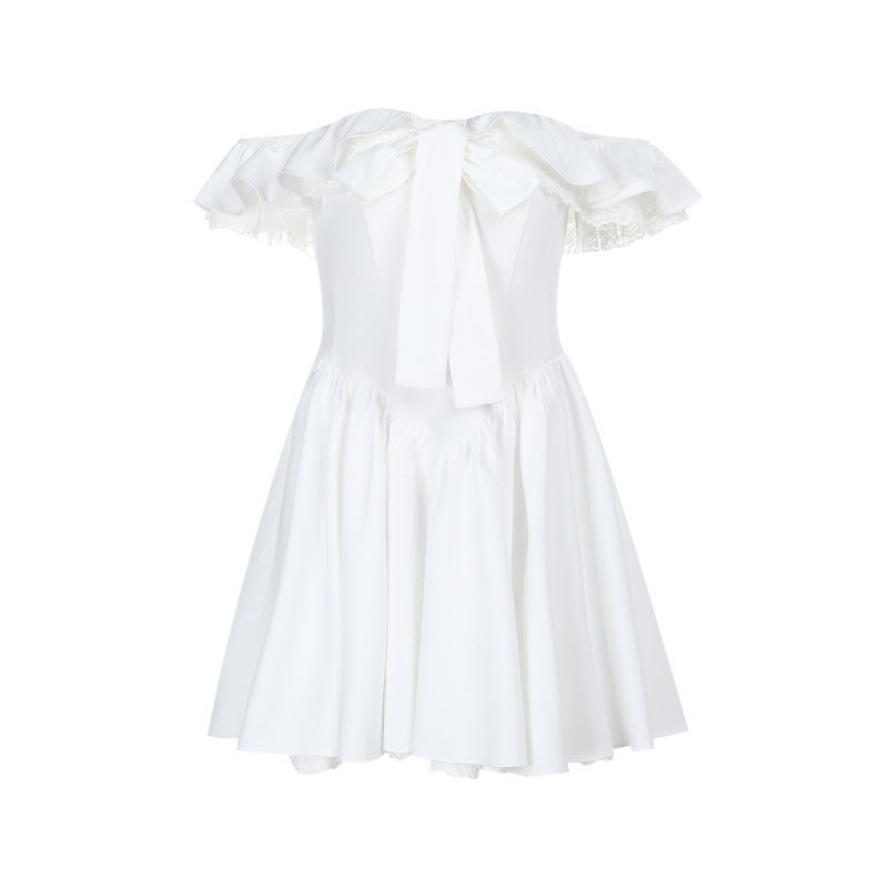 Vaelin Off Shoulder Bow Mini Dress