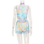Ilya Seashell Scarf Top & Shorts Set