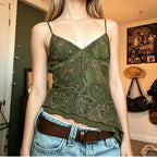Gaia Paisley Asymmetric Cami Top