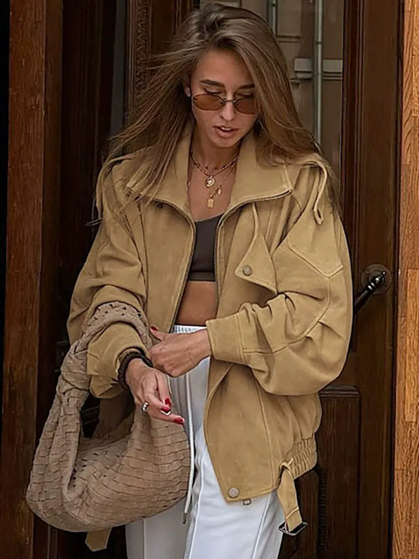 Tessa Utility Suede Jacket