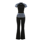 Anira Leopard Flare Pants Set