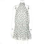 Monique Polka Dot Halter Mini Dress
