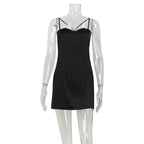 Lusine Satin Lace Slip Mini Dress