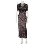 Melora Lace Trim Floral Midi Dress