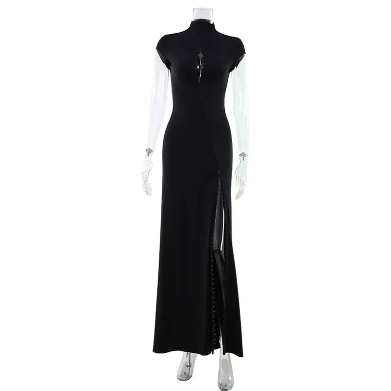 Blair Zip-Front Cutout Maxi Dress