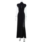 Blair Zip-Front Cutout Maxi Dress