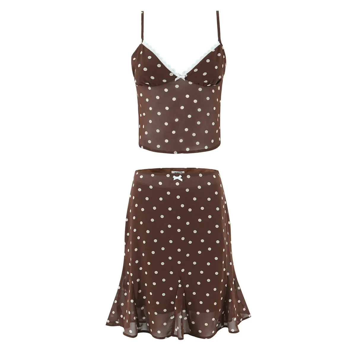 Mila Lace Trim Cami & Mini Skirt Set