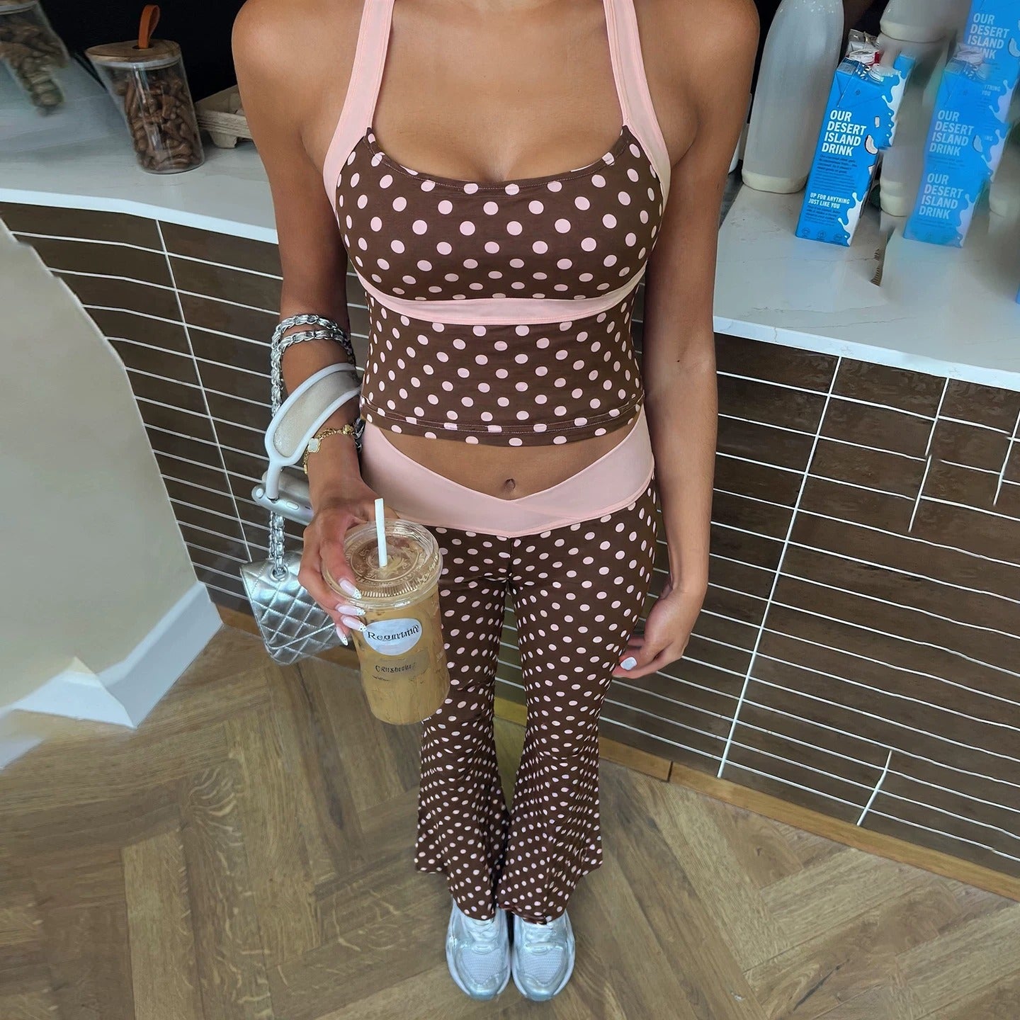 Eudora Leopard Print Flared Pants Set