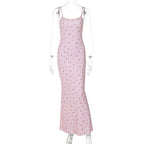 Giulia Cherry Print Mermaid Maxi Dress