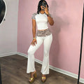 Anira Leopard Flare Pants Set