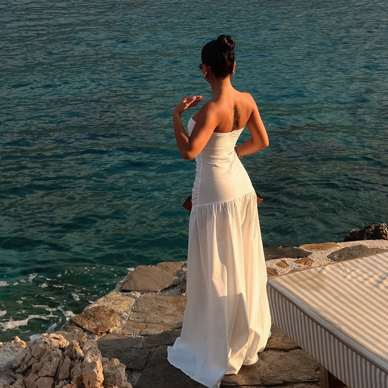 Roseth Cut-Out Ruched Maxi Dress