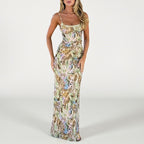 Elka Sage Abstract Print Cami Maxi Dress