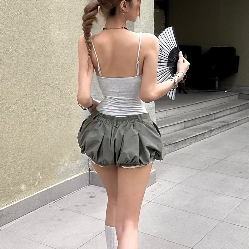 Oria Pleated Bubble Mini Skort
