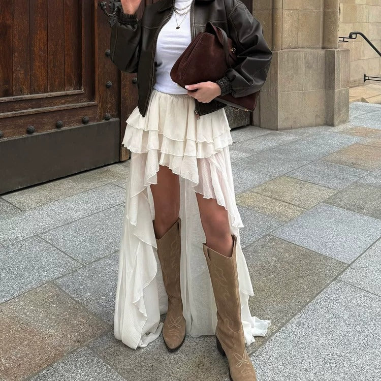 Ylenia Flow Ruffle Maxi Skirt