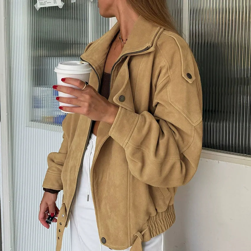 Tessa Utility Suede Jacket