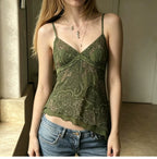 Gaia Paisley Asymmetric Cami Top