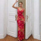 Elysia Floral Sheer Slip Maxi Dress