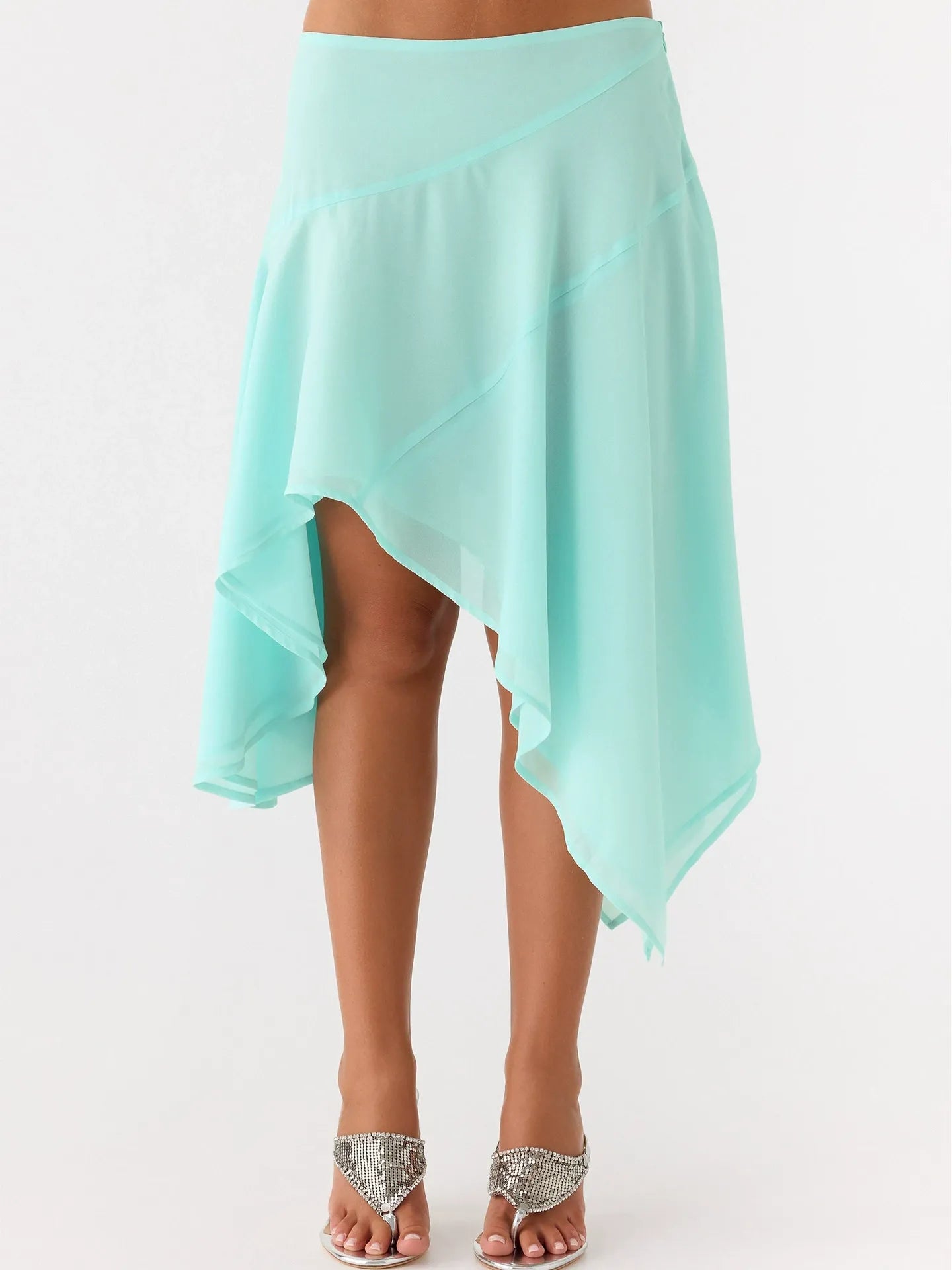 Mei Flow Asymmetric Midi Skirt