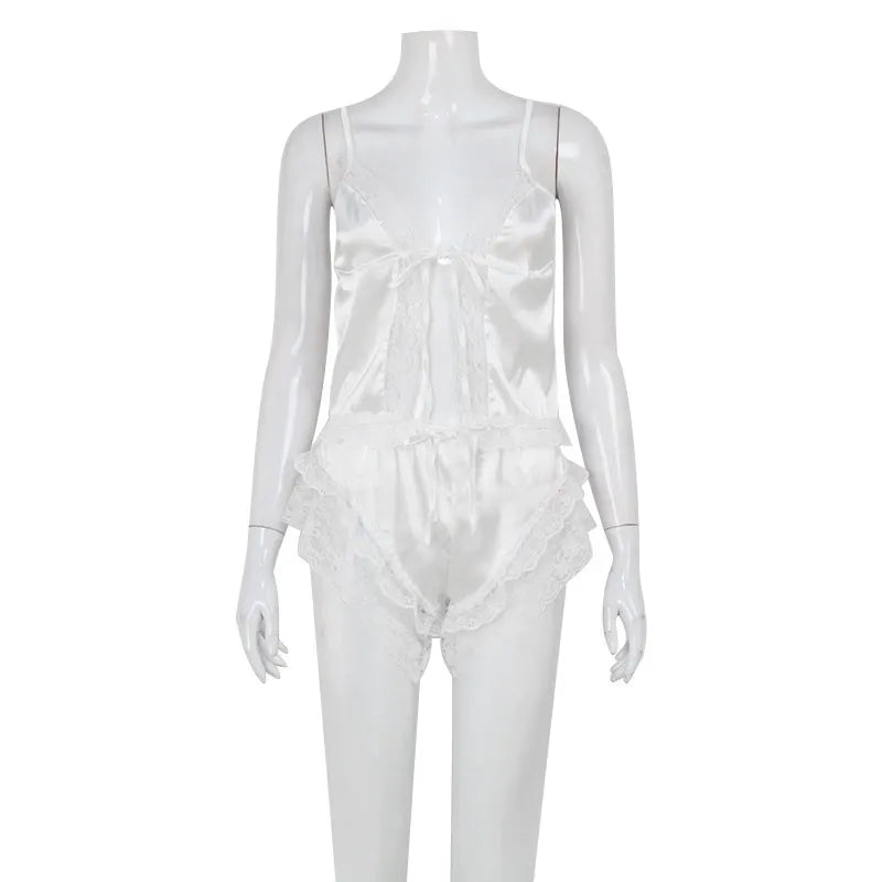 Ivera Satin Lace Cami Set