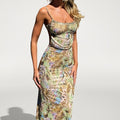 Elka Sage Abstract Print Cami Maxi Dress