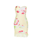Oria Floral Strapless Mini Dress