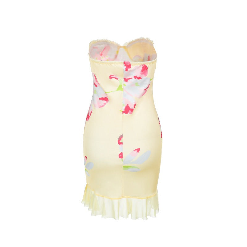 Oria Floral Strapless Mini Dress