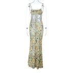 Elka Sage Abstract Print Cami Maxi Dress
