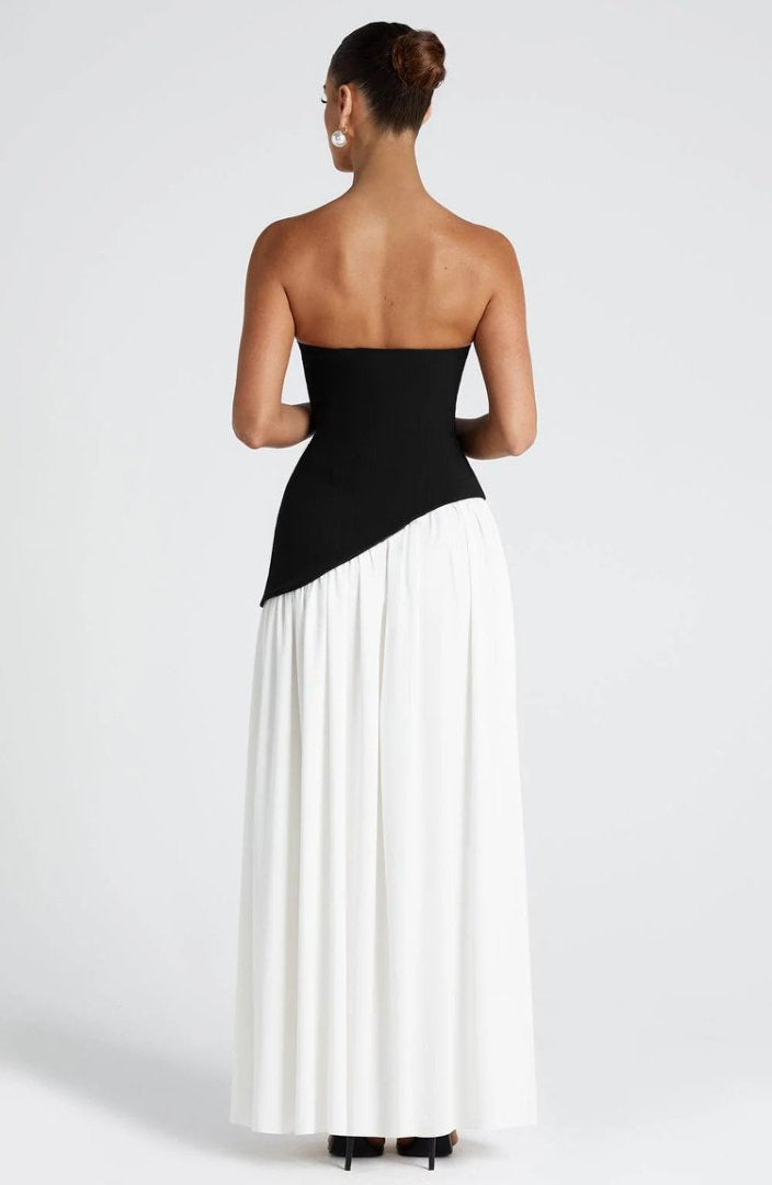 Danica Strapless Contrast Maxi Dress