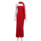 Ruela Scarf Neck Maxi Dress