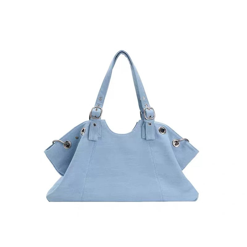 Maeve Buckle Detail Oversized Shoulder Bag