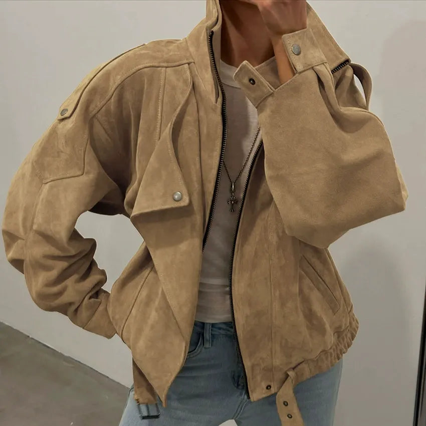 Tessa Utility Suede Jacket
