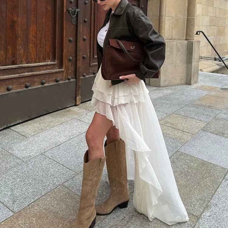 Ylenia Flow Ruffle Maxi Skirt